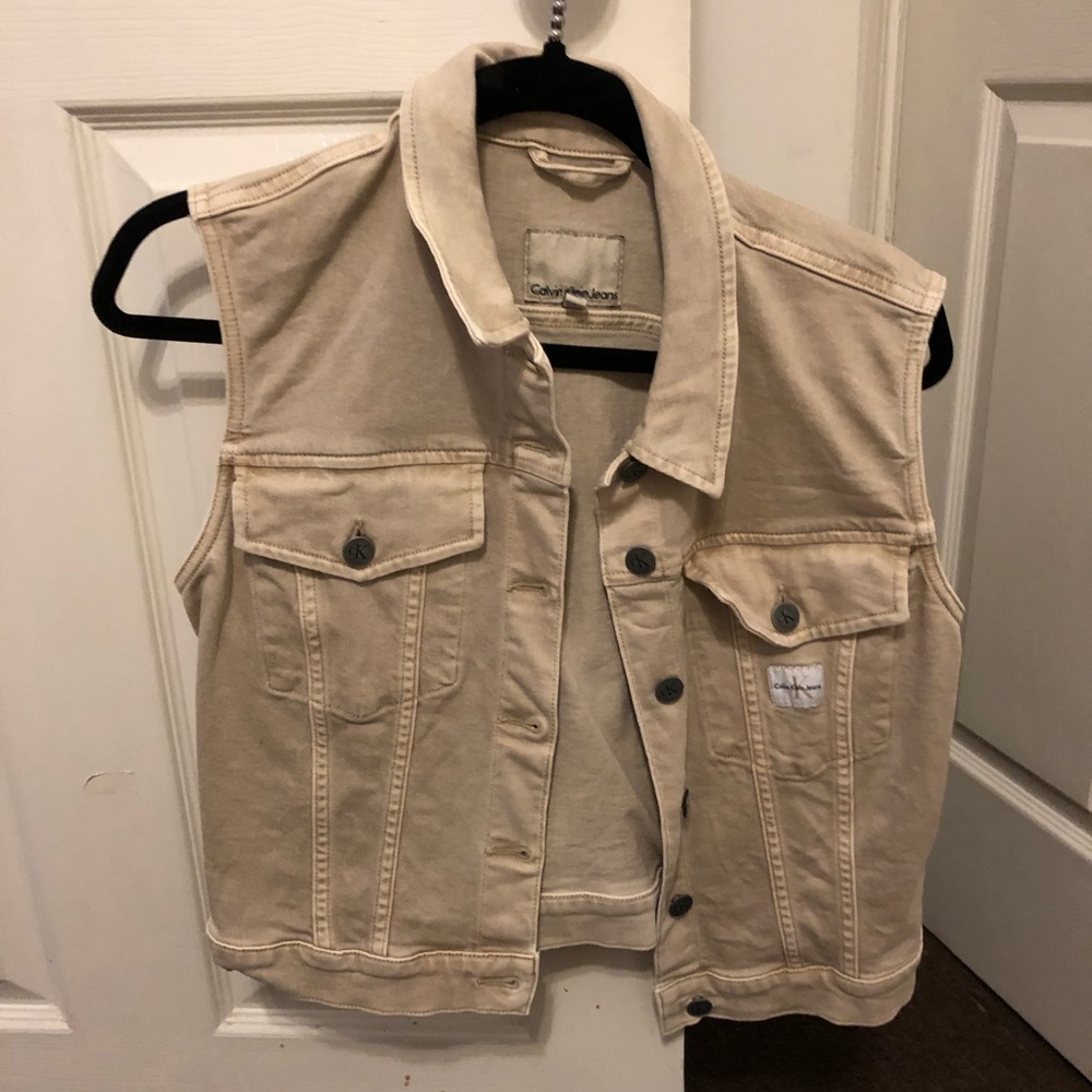 Calvin Klein Tan Denim Vest
